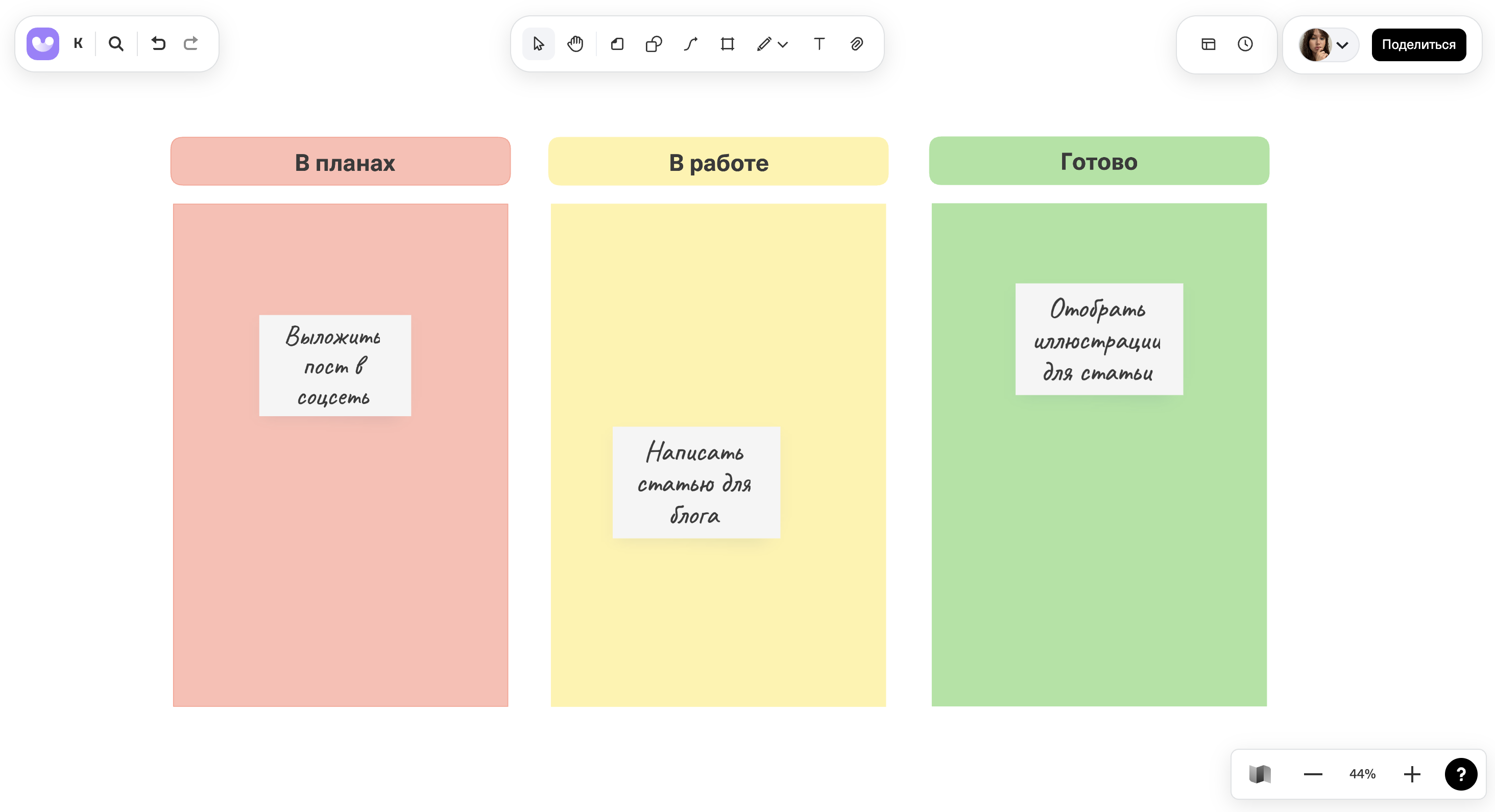 Пример канбан-доски
