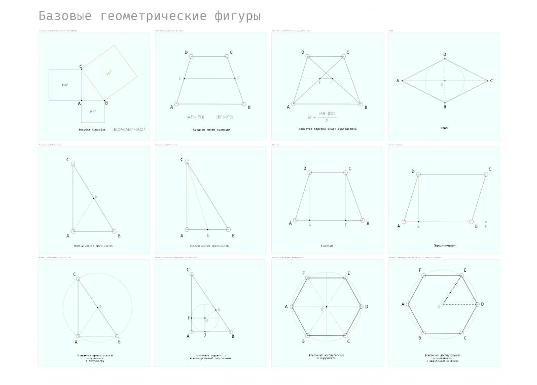 Онлайн-доска Базовые геометрические фигуры